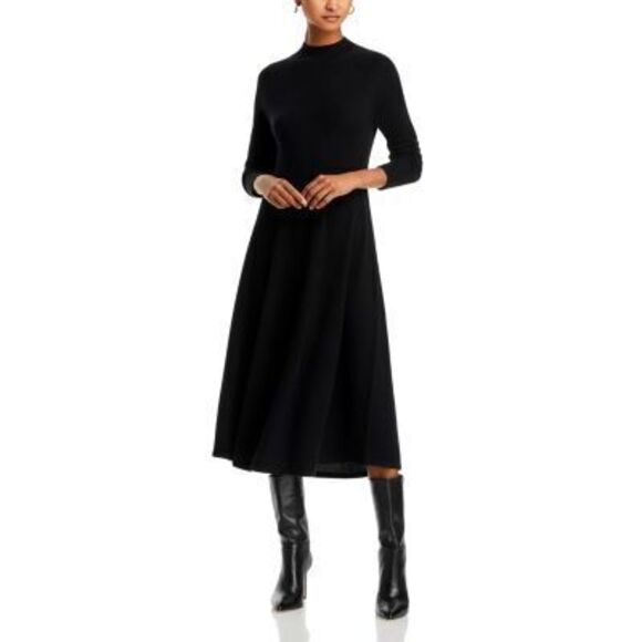 C By Bloomingdale's Cashmere Dresses & Skirts - C 100% Cashmere Mock Neck Black Dress Medium M New with Tags